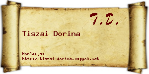 Tiszai Dorina névjegykártya