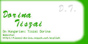 dorina tiszai business card